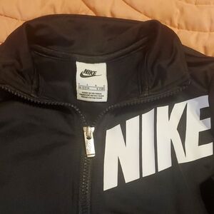 Nike Black Jacket with White Logo